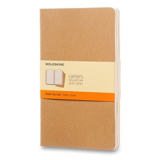 SEŠITY MOLESKINE CAHIER VÝBĚR BAREV, 3KS - MĚKKÉ DESKY - L, LINKOVANÝ 1331/22372 - DIÁŘE A ZÁPISNÍKY - OSTATNÍ