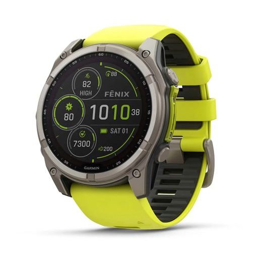 FENIX® 8 – 51 MM, SOLAR, SAPPHIRE SAPPHIRE, TITANIUM S YELLOW/GRAPHITE SILIKONOVÝM ŘEMÍNKEM 010-02907-21 - FENIX 8 51MM - ZNAČKY