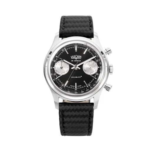 VULCAIN CHRONOGRAPH 70'S - BLACK / SILVER - CHRONOGRAPH 1970'S - ZNAČKY