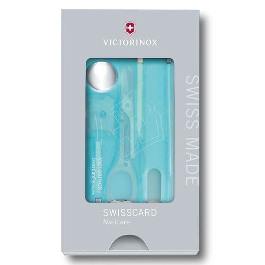 VICTORINOX SWISSCARD NAILCARE ICE-BLUE TRANSLUCENT - POCKET KNIVES - ACCESSORIES