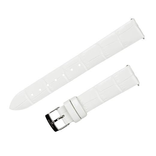 WHITE LEATHER STRAP AVIATOR FOR DOUGLAS MOONFLIGHT V.1.33.0.250.4 - SHINY BUCKLE - STRAPS - ACCESSORIES
