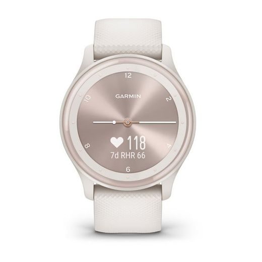 GARMIN VÍVOMOVE SPORT PEACH GOLD/WHITE SILICONE BAND - 010-02566-01 - VIVOMOVE SPORT - ZNAČKY