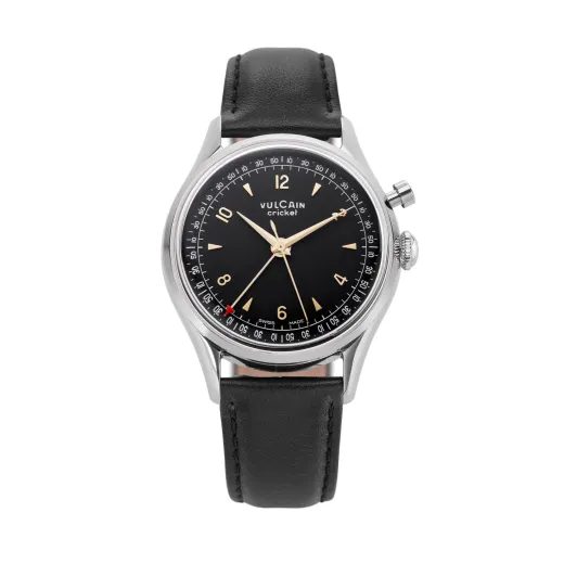 VULCAIN CRICKET TRADITION 39 MM - BLACK/GOLD - CRICKET TRADITION - ZNAČKY