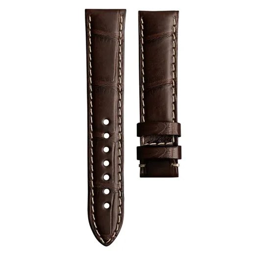 KOŽENÝ ŘEMÍNEK BIATEC | HNĚDÝ Z ALIGÁTORA - 20 MM - STRAPS - ACCESSORIES