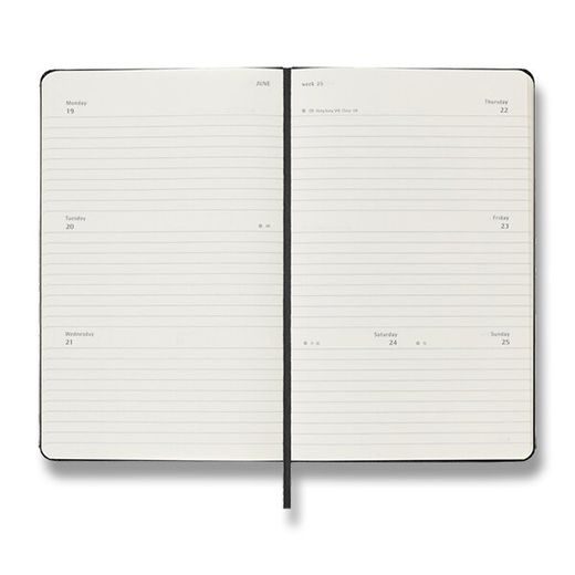 DIÁŘ MOLESKINE 2023-24 18MĚSÍČNÍ ČERNÝ- TÝDENNÍ - TVRDÉ DESKY - L 1206/5703817 - DIARIES AND NOTEBOOKS - ACCESSORIES