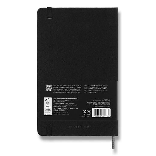 DIÁŘ MOLESKINE PRO 2024 ČERNÝ - TÝDENNÍ -VERTIKÁLNÍ- TVRDÉ DESKY - XL 1206/5723819 - DIARIES AND NOTEBOOKS - ACCESSORIES