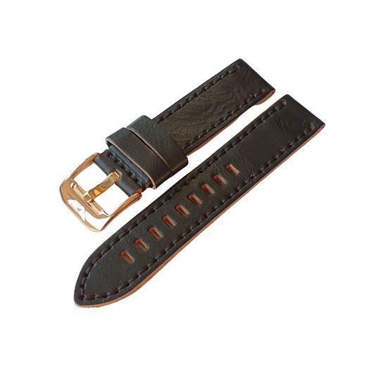 KOŽENÝ ŘEMÍNEK VOSTOK EUROPE 22MM PRO ALMAZ NH35A-320B259 - ZLATÁ SPONA - ŘEMÍNKY - OSTATNÍ