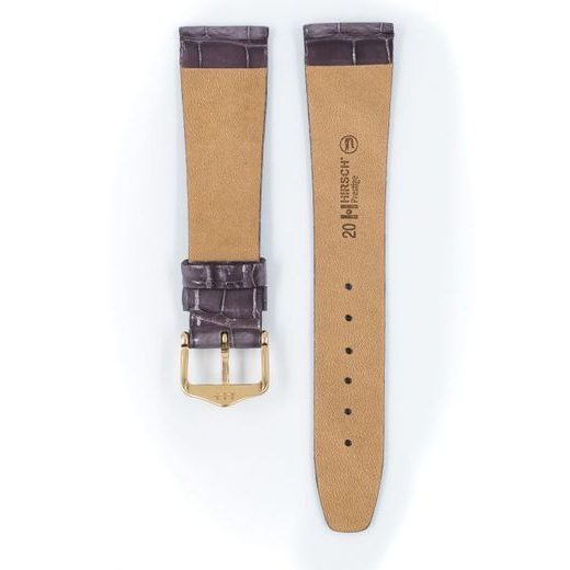 ŘEMÍNEK HIRSCH PRESTIGE 1 ALLIGATOR - TAUPE, LESK - ŘEMÍNKY - OSTATNÍ