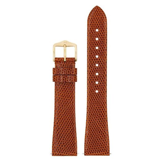 ŘEMÍNEK HIRSCH LIZARD - ZLATOHNĚDÝ, LESKLÝ - STRAPS - ACCESSORIES