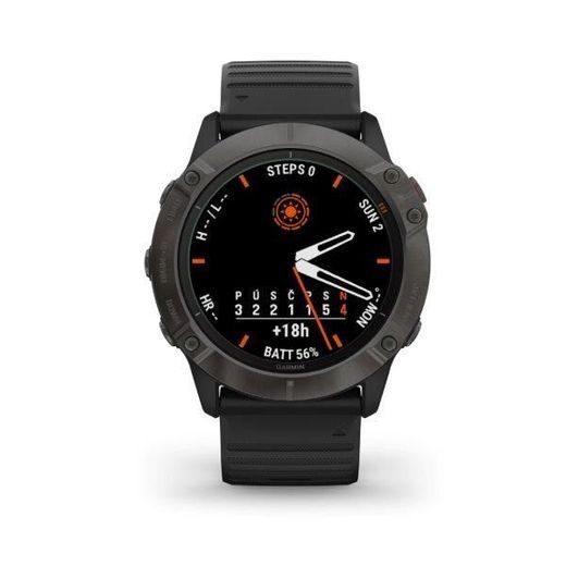 Garmin fenix6X PRO Solar, TitaniumGrayDLC/Black Band (MAP/Music