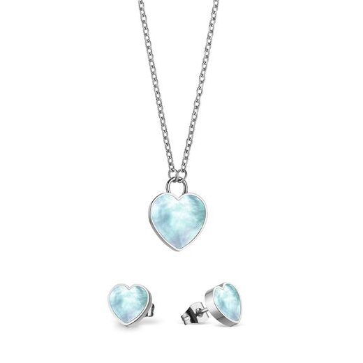 GIFT SET NECKLACE + EARRINGS BERING ARCTIC SYMPHONY 431-715-SILVER - NECKLACES - ACCESSORIES