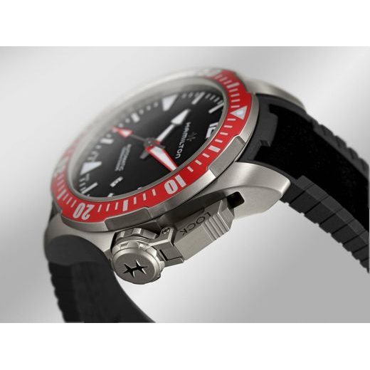 HAMILTON KHAKI NAVY KHAKI NAVY FROGMAN TITANIUM AUTO H77805335 - KHAKI NAVY - ZNAČKY