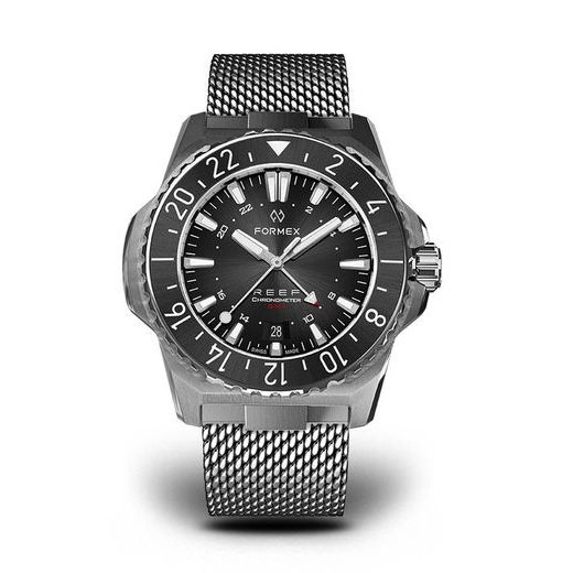 FORMEX REEF GMT AUTOMATIC CHRONOMETER BLACK DIAL WITH RED GMT - REEF - BRANDS
