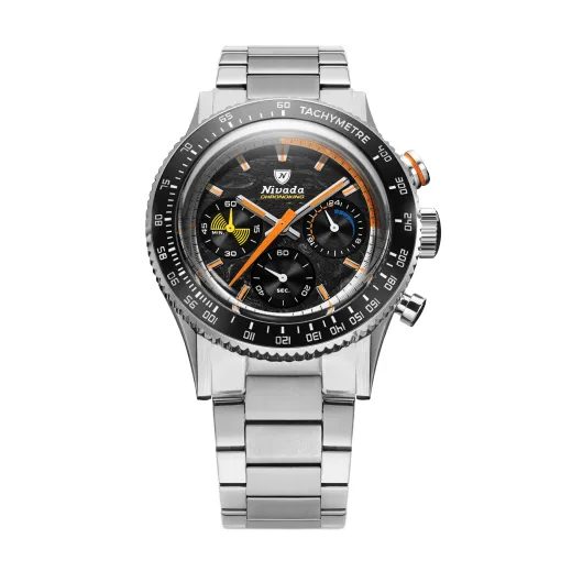 NIVADA GRENCHEN CHRONOKING MECAQUARTZ RACING CARBON - INTER. BEZEL - CHRONOMASTER - ZNAČKY