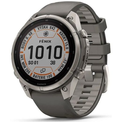 GARMIN FENIX® 9 PRO SOLAR INREACH - 47 MM, TITANIUM PEBBLE GRAY/SILVER GRAY 010-04338-01 - FENIX 9 PRO SOLAR INREACH - ZNAČKY
