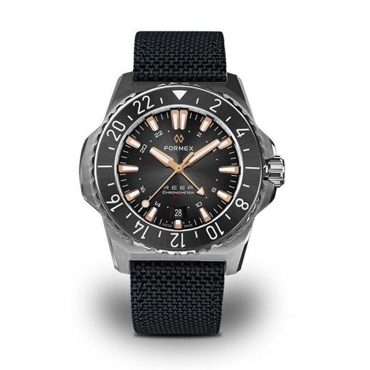 FORMEX REEF GMT AUTOMATIC CHRONOMETER BLACK DIAL WITH ROSE GOLD - REEF - BRANDS