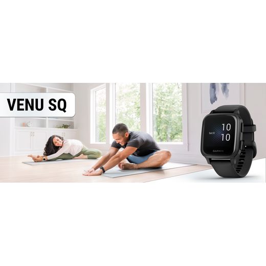 GARMIN VENU SQ MUSIC, SLATE/BLACK BAND 010-02426-10 - GARMIN - BRANDS