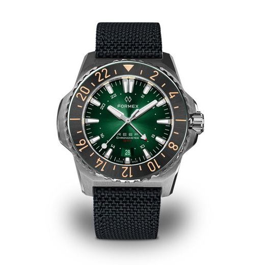 FORMEX REEF GMT AUTOMATIC CHRONOMETER GREEN DIAL WITH RED GMT - REEF - BRANDS