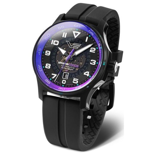 VOSTOK EUROPE EXPEDITION SOUTH POLE AUTOMATIC LINE YN55-592C760S - ČERNÝ SILIKONOVÝ ŘEMÍNEK - EXPEDITION NORTH POLE - ZNAČKY