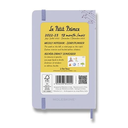 DIÁŘ MOLESKINE 2022-23 LE PETIT PRINCE 18MĚSÍČNÍ - TÝDENNÍ - TVRDÉ DESKY - S 1206/5709011 - DIARIES AND NOTEBOOKS - ACCESSORIES