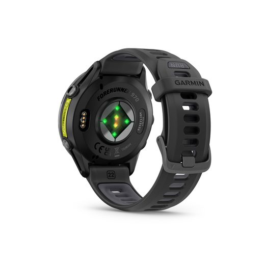 GARMIN FORERUNNER® 970 TITANOVÁ LUNETA CARBON GREY DLC, POUZDRO BLACK A SILIKONOVÝ ŘEMÍNEK BLACK/WHITE 010-02969-10 - FORERUNNER 970 - ZNAČKY