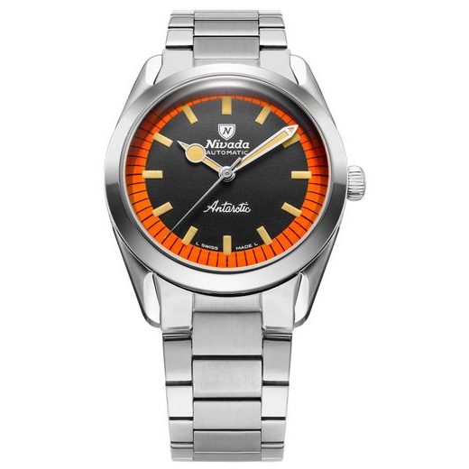 NIVADA GRENCHEN SUPER ANTARCTIC BLACK & ORANGE - 38 MM NO DATE - ANTARCTIC - ZNAČKY