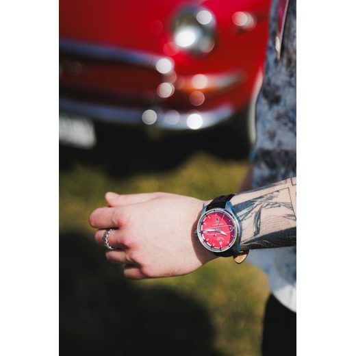 VOSTOK EUROPE LIMITOVANÁ EDICE EMBÉČKA AUTOMATIC LINE NH35-325A495 - BLACK LEATHER STRAP - EMBÉČKA - BRANDS