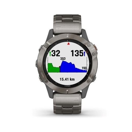 GARMIN FENIX6 PRO SAPPHIRE, TITANIUM/TITANIUM BAND (MAP/MUSIC) 010-02158-23 - GARMIN - ZNAČKY