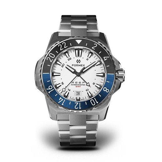 FORMEX REEF GMT AUTOMATIC CHRONOMETER WHITE DIAL WITH RED GMT - REEF - ZNAČKY