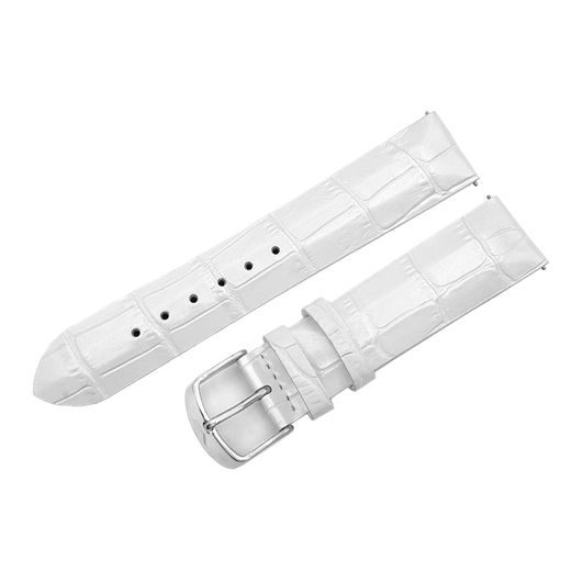 KOŽENÝ ŘEMÍNEK VOSTOK EUROPE CROCO PRO UNDINE - BÍLÝ/LESKLÁ SPONA - ŘEMÍNKY - OSTATNÍ