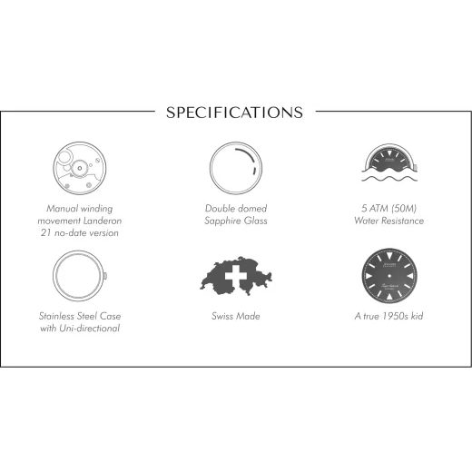 NIVADA GRENCHEN SUPER ANTARCTIC 35 MM - BLACK WHITE LUMINOVA - ANTARCTIC - BRANDS