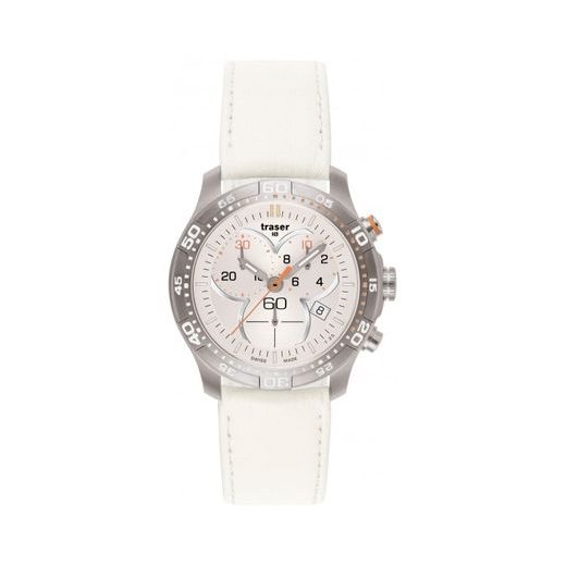 TRASER LADYTIME CHRONOGRAPH SILVER KŮŽE - TRASER - MĂRCI