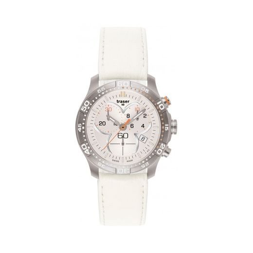 TRASER LADYTIME CHRONOGRAPH SILVER, LEATHER - TRASER - BRANDS