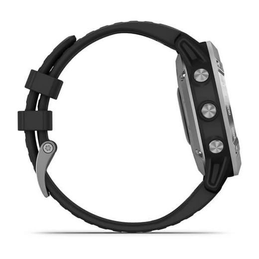 GARMIN FENIX6 SOLAR, SILVER/BLACK BAND 010-02410-00 - GARMIN - BRANDS