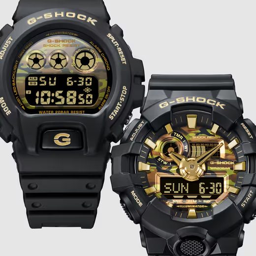 CASIO G-SHOCK GA-700CF-1AER CAMO AND GOLD - G-SHOCK - MĂRCI