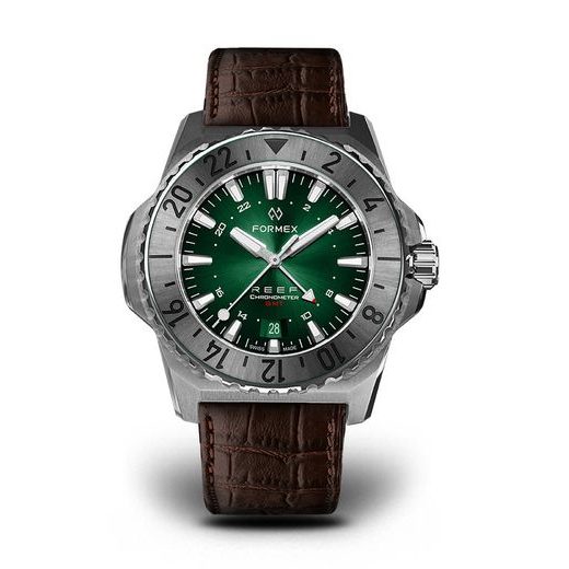 FORMEX REEF GMT AUTOMATIC CHRONOMETER GREEN DIAL WITH RED GMT - REEF - ZNAČKY