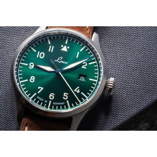 LACO FLIEGER STUTTGART PRO GRÜN 37 HANDWINDING - FLIEGER PRO - ZNAČKY