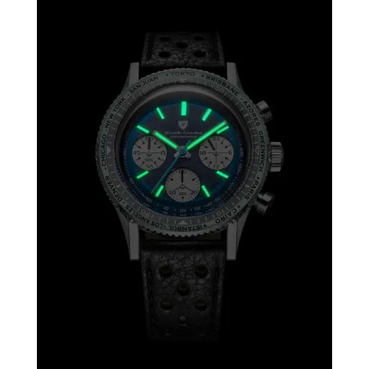 NIVADA GRENCHEN CHRONOKING RACING BLUE LAGOON - INTER. BEZEL - CHRONOMASTER - BRANDS