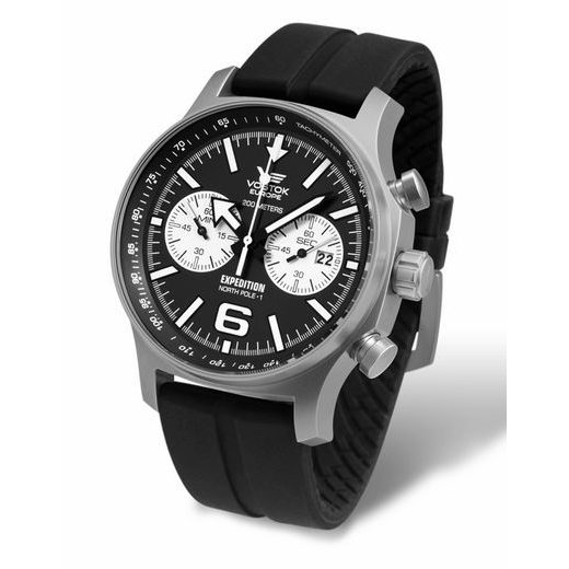 SILIKONOVÝ ŘEMÍNEK VOSTOK EUROPE PRO EXPEDITION NORTH POLE-1 - ČERNÝ/MATNÁ SPONA - ŘEMÍNKY - OSTATNÍ