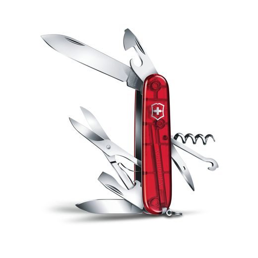 NŮŽ VICTORINOX CLIMBER RED TRANSPARENT - KAPESNÍ NOŽE - OSTATNÍ