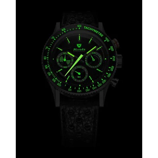 NIVADA GRENCHEN CHRONOKING MECAQUARTZ RACING BLACK - INTER. BEZEL - CHRONOMASTER - BRANDS