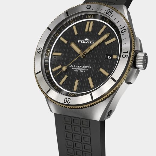 FORTIS MARINEMASTER M-44 BLACK RESIN GOLD COSC LIMITED EDITION F8120015 - MARINEMASTER - ZNAČKY