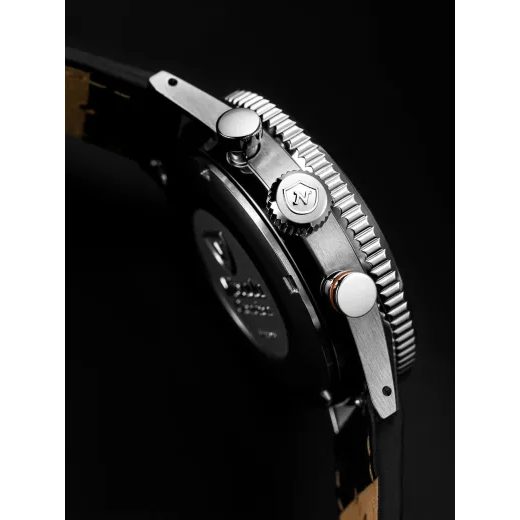 NIVADA GRENCHEN CHRONOKING MECAQUARTZ RACING CARBON - INTER. BEZEL - CHRONOMASTER - BRANDS