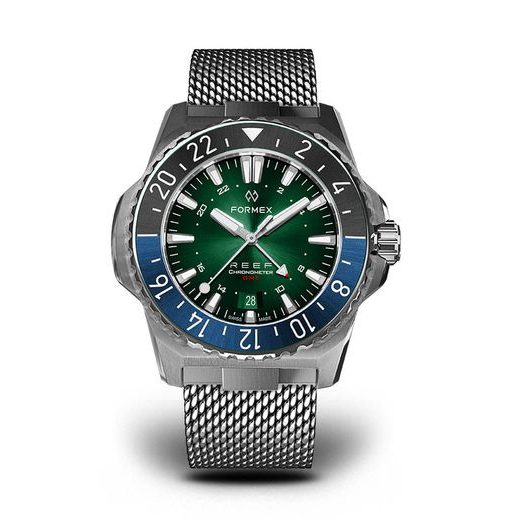 FORMEX REEF GMT AUTOMATIC CHRONOMETER GREEN DIAL WITH RED GMT - REEF - BRANDS