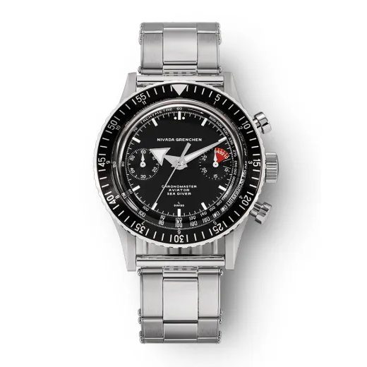 NIVADA GRENCHEN CHRONOMASTER WHITE BROAD ARROW INTER. BEZEL - MANUAL - CHRONOMASTER - ZNAČKY