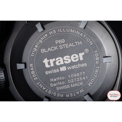 TRASER P69 BLACK STEALTH GREEN, RUBBER