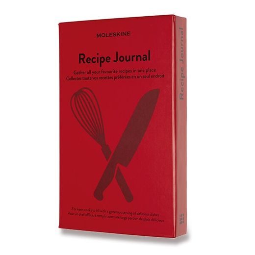 ZÁPISNÍK MOLESKINE PASSION RECIPE JOURNAL ČERVENÝ - TVRDÉ DESKY 1331/1517100 - DIÁŘE A ZÁPISNÍKY - OSTATNÍ