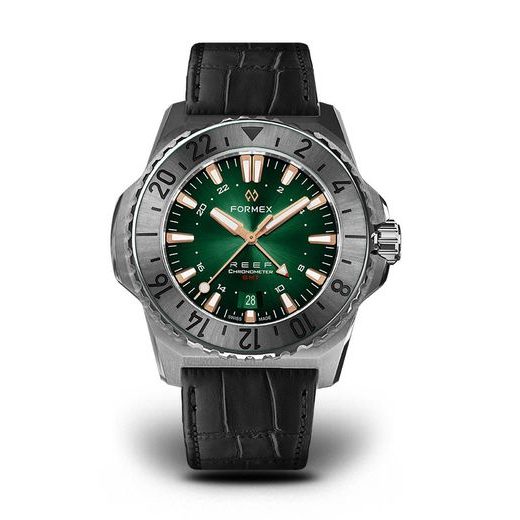 FORMEX REEF GMT AUTOMATIC CHRONOMETER GREEN DIAL WITH ROSE GOLD - REEF - BRANDS