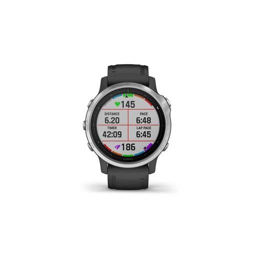 GARMIN FENIX6S SOLAR, SILVER/BLACK BAND 010-02409-00 - GARMIN - ZNAČKY