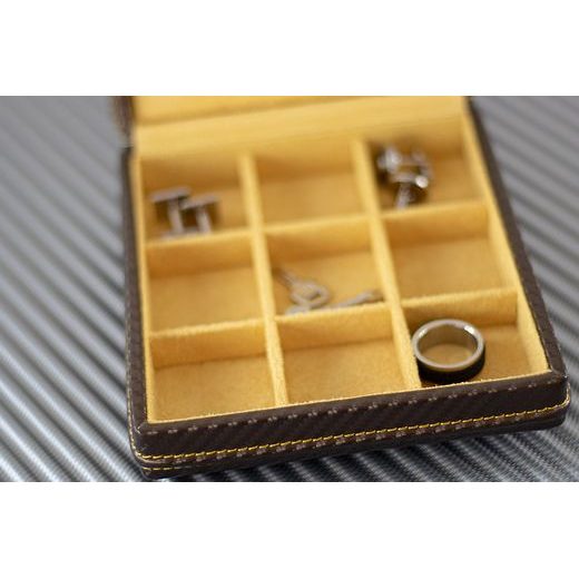 JEWELLERY CASE FRIEDRICH LEDERWAREN CARBON 32053-8 - JEWELLERY BOXES - ACCESSORIES